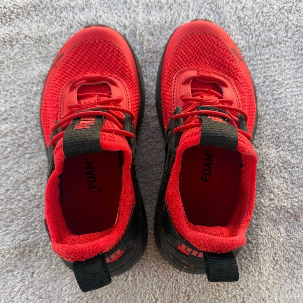 Boys Puma Pacer 23 Speckled Red Black Little Kid Size 11C - Picture 4 of 8